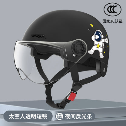 New National Standard Electric Battery Car Helmet for Men and Women Summer Sun Protection Motorcycle Half Helmet Four-Season Universal Safety Helmet New