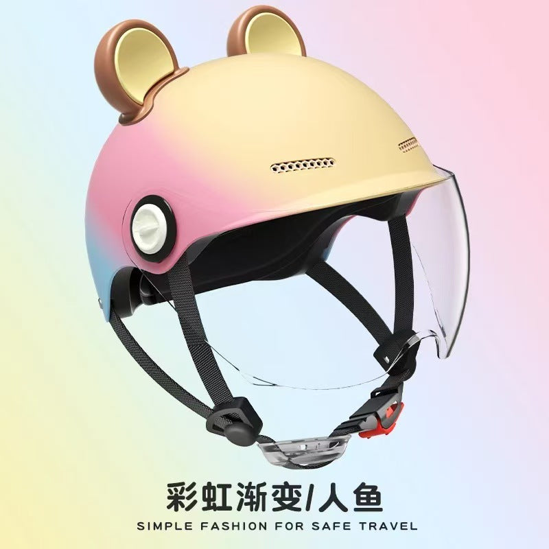 Ad Factory 3C Certified Electric Vehicle Helmet Men's and Women's Couple Helmet All-Season Motorcycle Summer Sun Protection Half Helmet