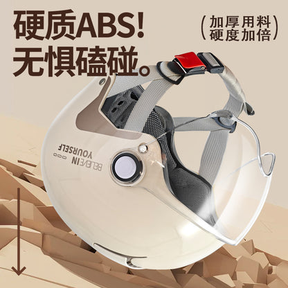 3C Certified Electric Vehicle Helmet for Men and Women Battery Motorcycle 2025 New Summer Half Helmet All-Season Safety Helmet