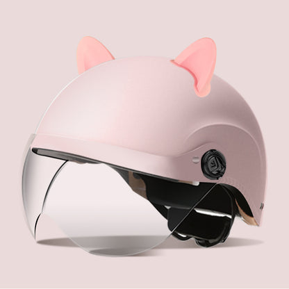 3C certification electric car helmet unisex windproof half helmet summer sun protection portable battery car safety helmet