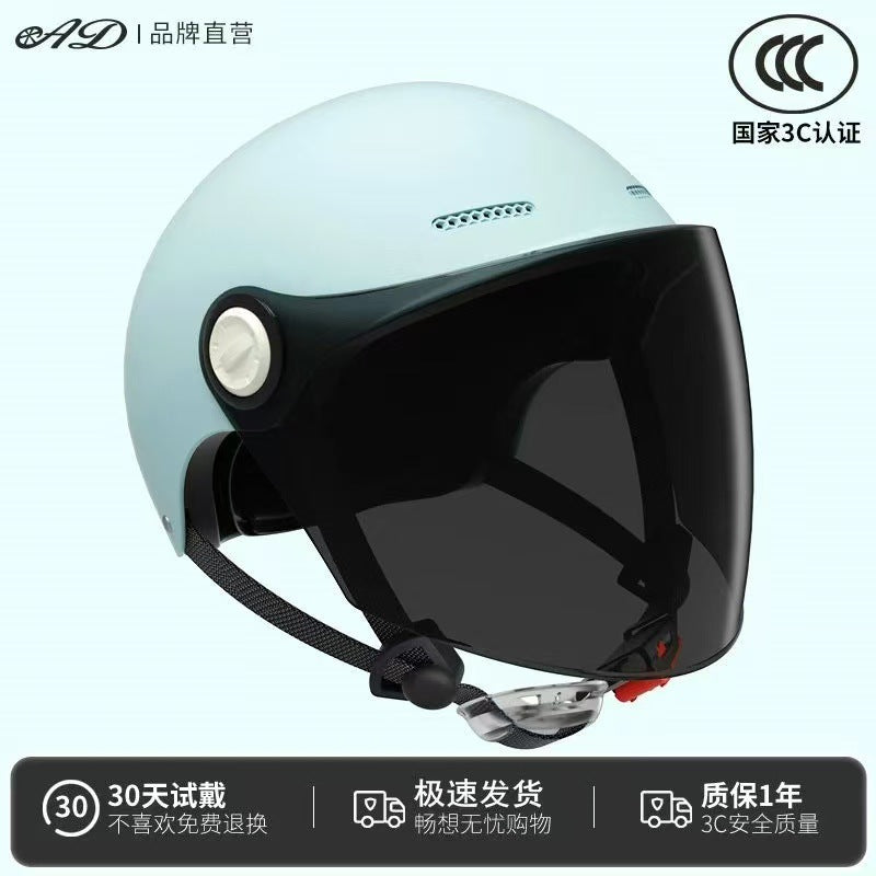 Ad3C Certified Electric Vehicle Helmet Summer Women's Popular Men's Safety Helmet Half Helmet Wholesale New National Standard Sun Protection Popular Model