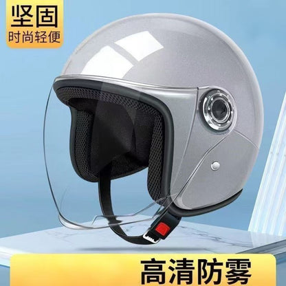 Suitable for Electric Vehicle Helmets, Autumn and Winter All-Season Helmets, Unisex Cold-Proof and Warm Motorcycle Lightweight Helmets