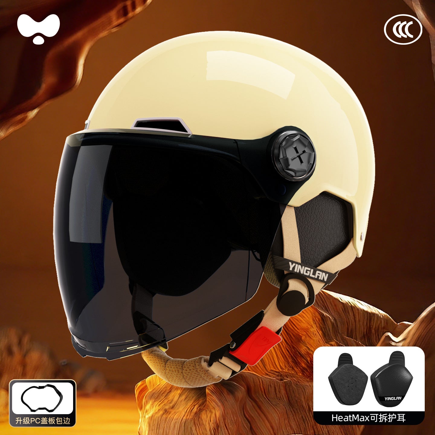 Electric Vehicle Helmet for Women, Sun Protection, 3C Certified, Suitable for All Seasons, Winter Warmth, Battery Motorcycle Safety Helmet for Men