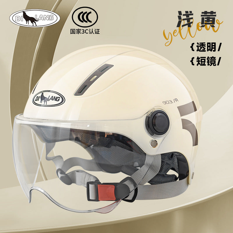 New national standard 3C certification electric car helmet motorcycle men and women summer sunscreen four seasons universal safety helmet