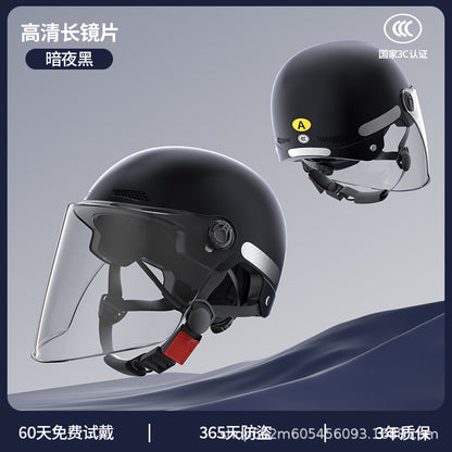 New National Standard 3C Certified Electric Vehicle Helmet for Men and Women in Summer, Lightweight Anti-Collision Half Helmet for Electric Scooters and Motorcycles