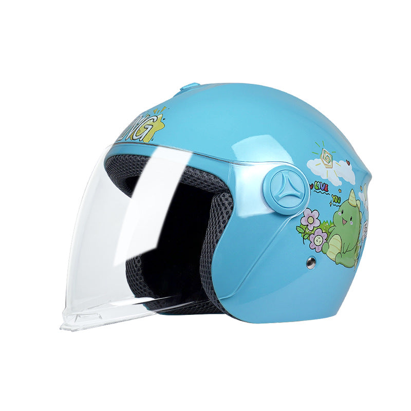 New National Standard 3C Certified Kidsren's Helmet for Boys and Girls, Universal Autumn and Winter Electric Motorcycle Helmet for Cycling