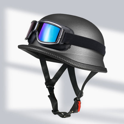 Cross-Border Exclusive Dot German-Style Soldier Helmet, Vintage Helmet, Scooter Cruiser Half Helmet, Unisex, Dot Certified