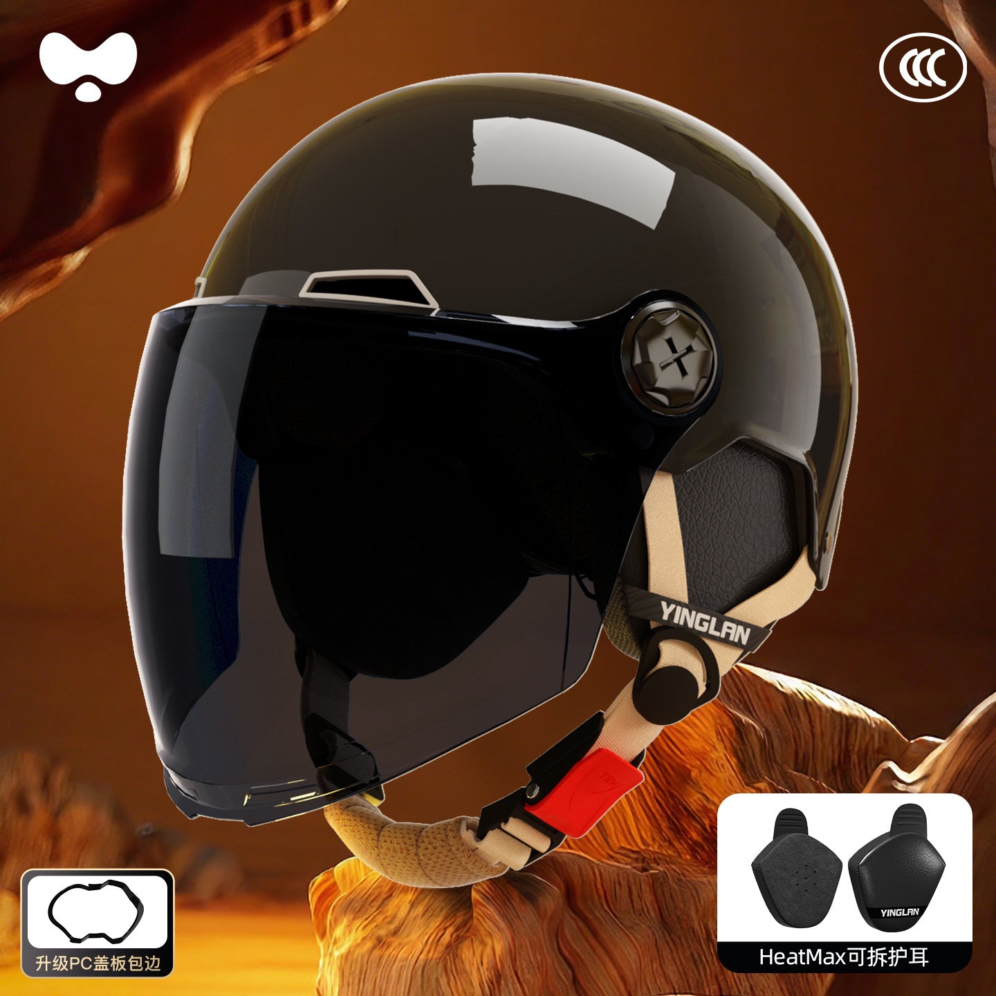 Electric Vehicle Helmet for Women, Sun Protection, 3C Certified, Suitable for All Seasons, Winter Warmth, Battery Motorcycle Safety Helmet for Men