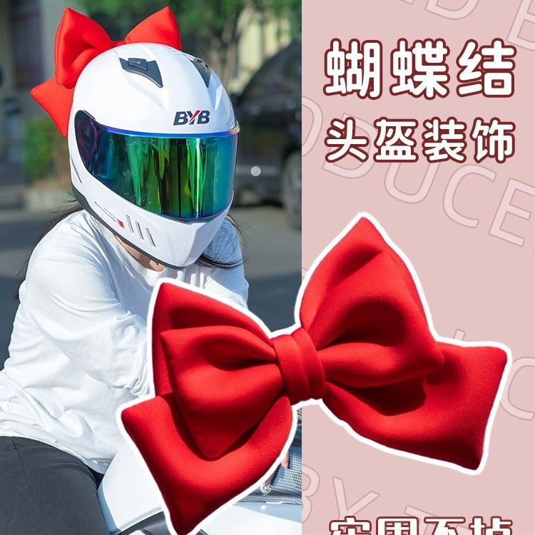 Motorcycle helmet decorations bow electric car battery car full helmet decorative accessories net red accessories women wholesale