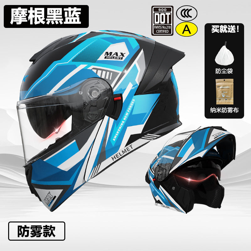 3C/Dot Certified Motorcycle Helmet Men's Four Seasons General Motorcycle Revealing Helmet Women's Electric Vehicle Winter Safety Helmet