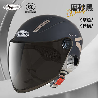 New national standard 3C certification electric car helmet motorcycle men and women summer sunscreen four seasons universal safety helmet