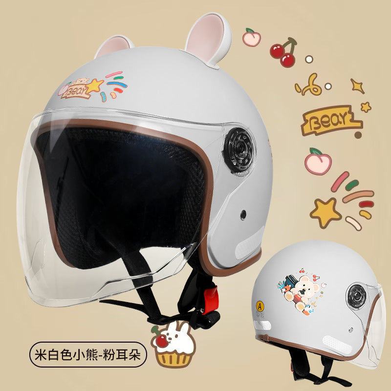 helmet 3c certification electric car men and women four seasons universal battery motorcycle safety helmet winter warm half helmet