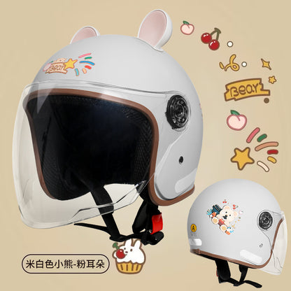 helmet 3c certification electric car men and women four seasons universal battery motorcycle safety helmet winter warm half helmet