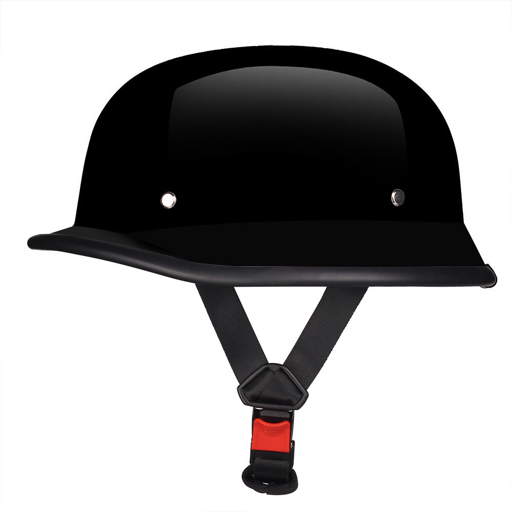 German Cruise Retro Half Helmet Women's Pedal Men's Motorcycle Helmet Locomotive Scoop Helmet 3c Standard Private Helmet with Glasses