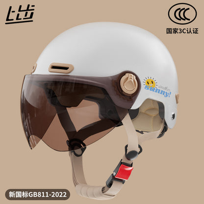 New National Standard 3C certified electric car helmet men and women Four Seasons universal sun protection electric car helmet lightweight half helmet