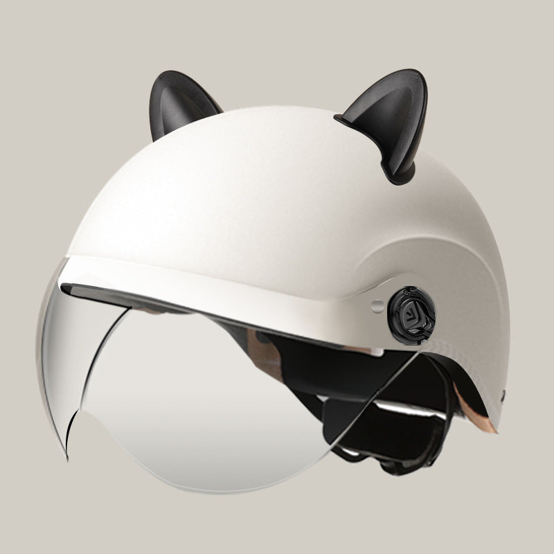 3C certification electric car helmet unisex windproof half helmet summer sun protection portable battery car safety helmet
