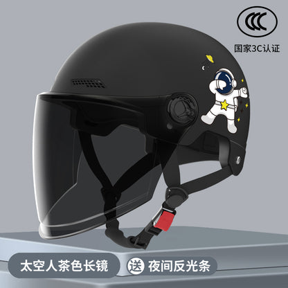 New National Standard Electric Battery Car Helmet for Men and Women Summer Sun Protection Motorcycle Half Helmet Four-Season Universal Safety Helmet New