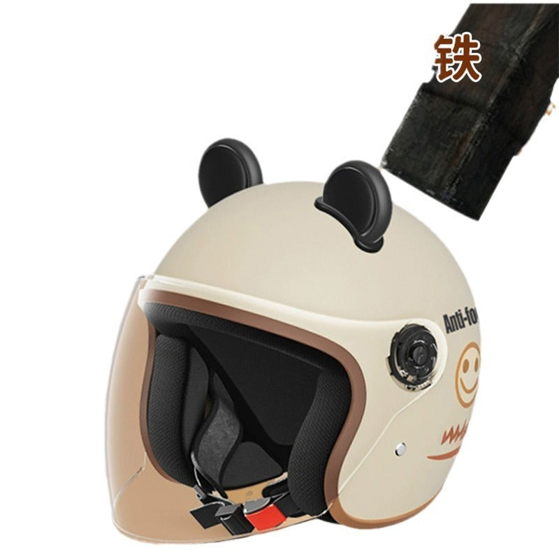 helmet 3c certification electric car men and women four seasons universal battery motorcycle safety helmet winter warm half helmet