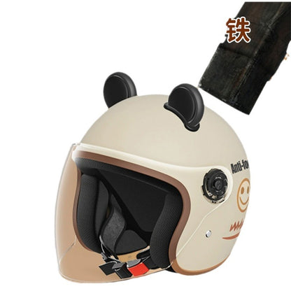 helmet 3c certification electric car men and women four seasons universal battery motorcycle safety helmet winter warm half helmet