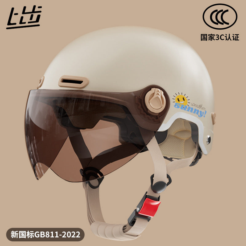 New National Standard 3C certified electric car helmet men and women Four Seasons universal sun protection electric car helmet lightweight half helmet