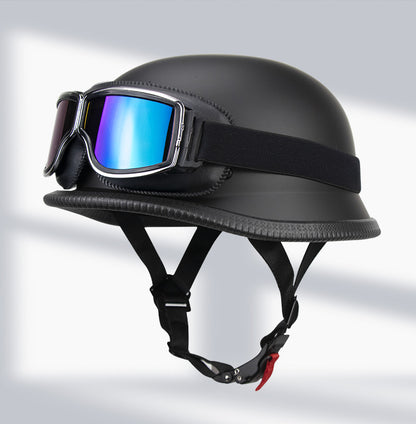 Cross-Border Exclusive Dot German-Style Soldier Helmet, Vintage Helmet, Scooter Cruiser Half Helmet, Unisex, Dot Certified