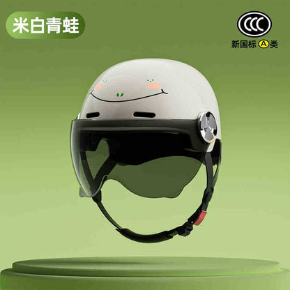 2025 new helmet electric car female cute new national standard 3C certification motorcycle hat summer
