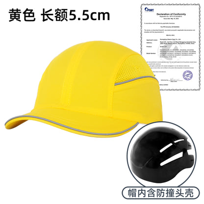 Ce Certified Lightweight Safety Helmet Cross-Border Anti-Collision Hat Protective Workshop Hat Breathable Quick-Drying Anti-Collision Baseball Cap