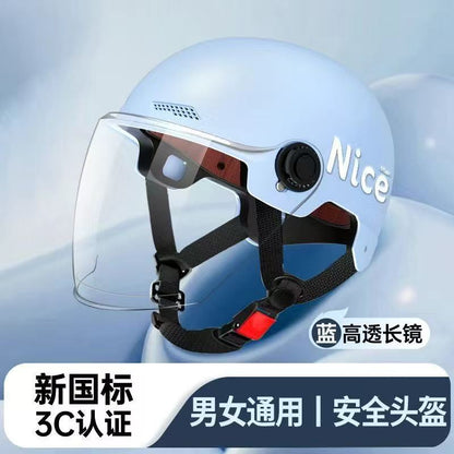 New National Standard 3C Certified Electric Vehicle Helmet for Men and Women, Summer Sun Protection Motorcycle Safety Helmet, Lightweight Half Helmet, Now Available from the Manufacturer