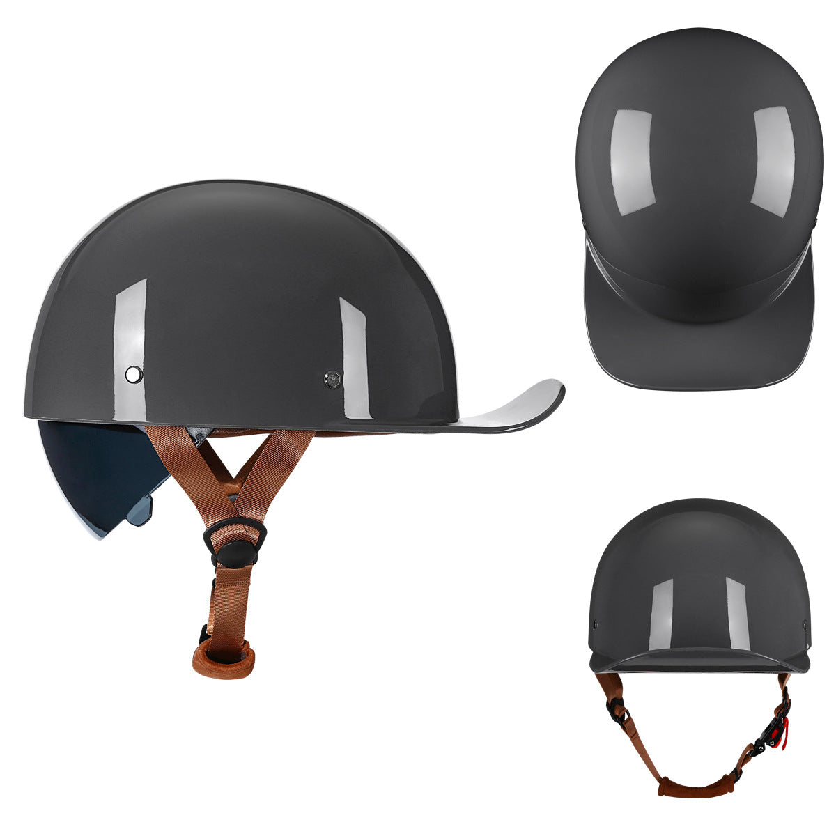 Jiarui Cross-Border Retro Electric Scooter Motorcycle Helmet for Men and Women, Small Helmet for Electric Vehicles, Baseball Cap, Safety Helmet
