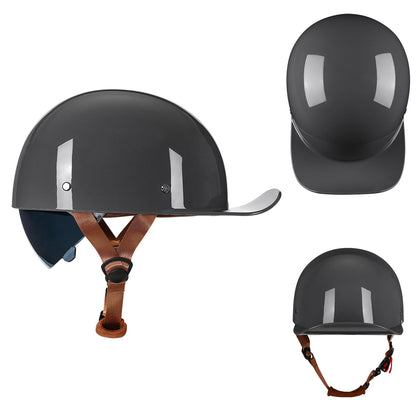 Jiarui Cross-Border Retro Electric Scooter Motorcycle Helmet for Men and Women, Small Helmet for Electric Vehicles, Baseball Cap, Safety Helmet
