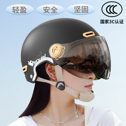 New National Standard 3C certified electric car helmet men and women Four Seasons universal sun protection electric car helmet lightweight half helmet