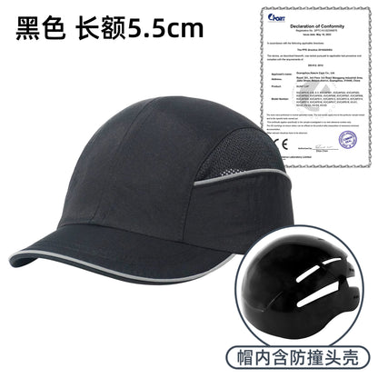 Ce Certified Lightweight Safety Helmet Cross-Border Anti-Collision Hat Protective Workshop Hat Breathable Quick-Drying Anti-Collision Baseball Cap