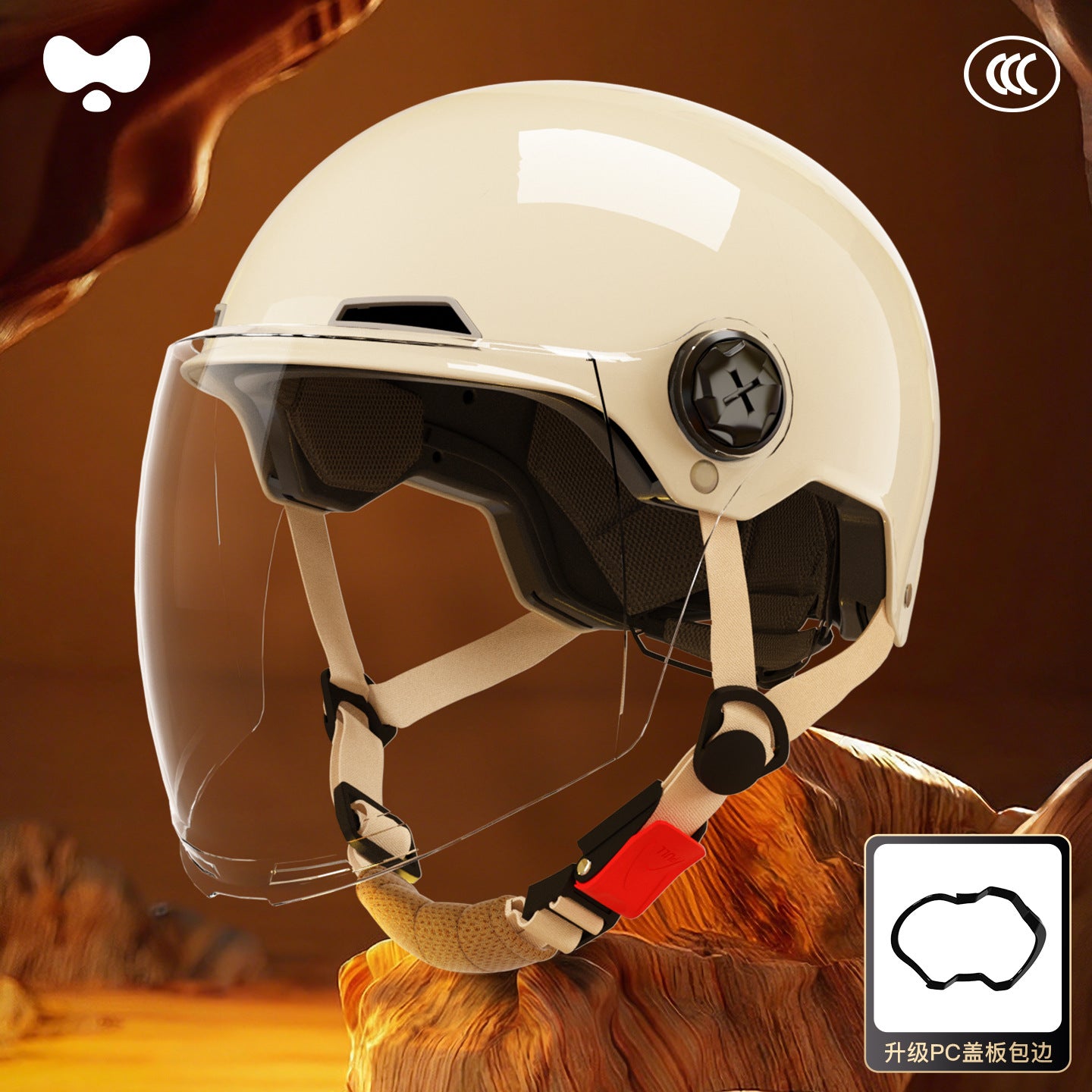 Electric Vehicle Helmet for Women, Sun Protection, 3C Certified, Suitable for All Seasons, Winter Warmth, Battery Motorcycle Safety Helmet for Men