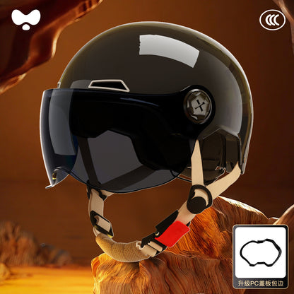 Electric Vehicle Helmet for Women, Sun Protection, 3C Certified, Suitable for All Seasons, Winter Warmth, Battery Motorcycle Safety Helmet for Men