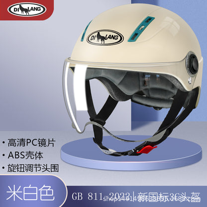 3C certified electric motorcycle helmet summer sun protection Cycling men and women battery half helmet Four Seasons universal helmet