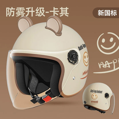 helmet 3c certification electric car men and women four seasons universal battery motorcycle safety helmet winter warm half helmet