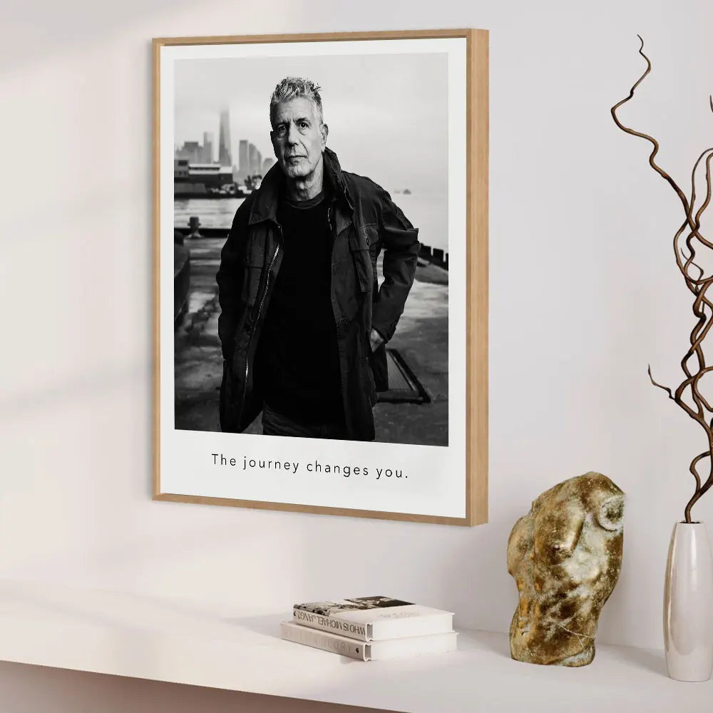 Eat At A Local Restaurant Tonight A-Anthony B-Bourdain Poster Canvas Print Painting Wall Art Study Studio Living Home Decor