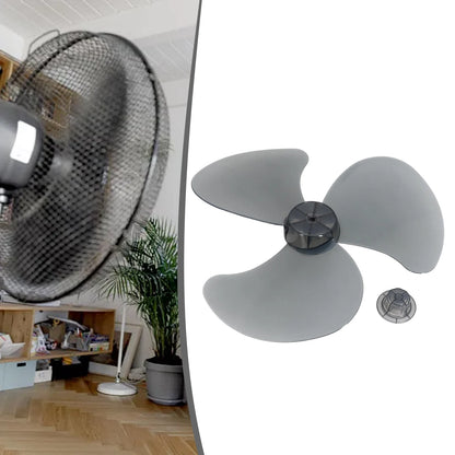 14Inch 3 Leaves Plastic Fan Blade Electric Fan Accessories Household Standing Pedestal Fan Blade Table Fanner With Nut Cover