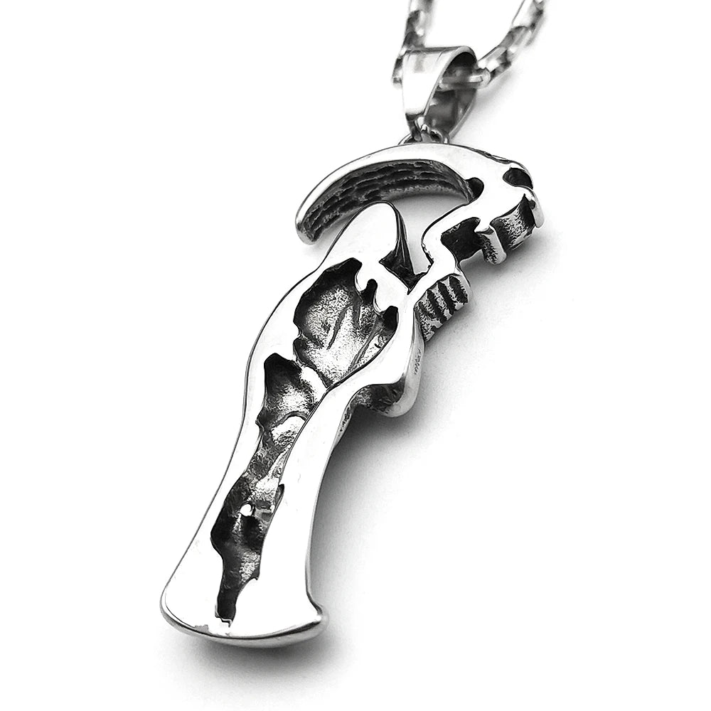Holy Saint Death Santa Muerte Grim Reaper Necklace for Men Stainless Steel Silver Color Male Chain Necklaces Jewelry Gift