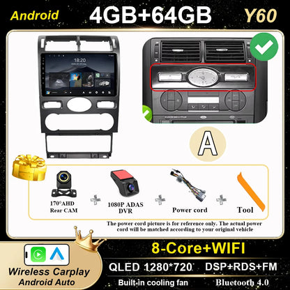 Android 16 GPS Navigation  For Ford Mondeo 2004 -2007 Auto Multimidia Video Player Carplay Head Unit Radio Stereo Car Dvd WIFI