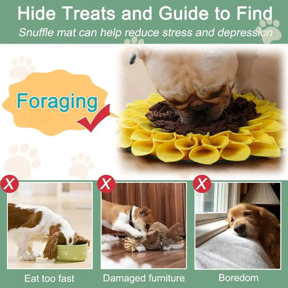 Dog Toys Snuffle Mat for Slow Feeding Puppy Sniffing Pad Smell Training Interactive Puzzle Toy Indoor Stress Relief Pet Supplies