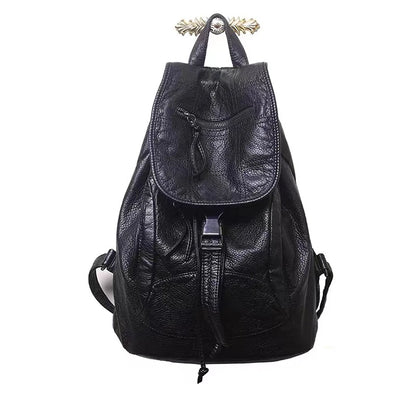 Backpack; 2025 New Backpack; Vintage Backpack; Portable Shoulder Bag; Pu Leather Backpack; Travel Backpack