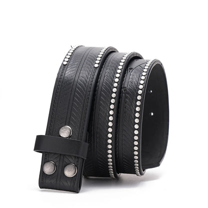 A suitable for leisure business gifts for men and women PU buckle belt (punch)