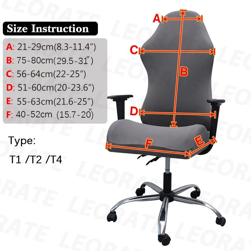 4pcs Gaming Chair Covers With Armrest Spandex Splicover Office Seat Cover For Computer Armchair Protector Cadeira Gamer