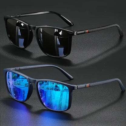 2/3pcs Luxury Square Vintage Cycling Sunglasses Men Women Fashion Travel Driving Fishing Sun Glasses Male Eyewear UV400