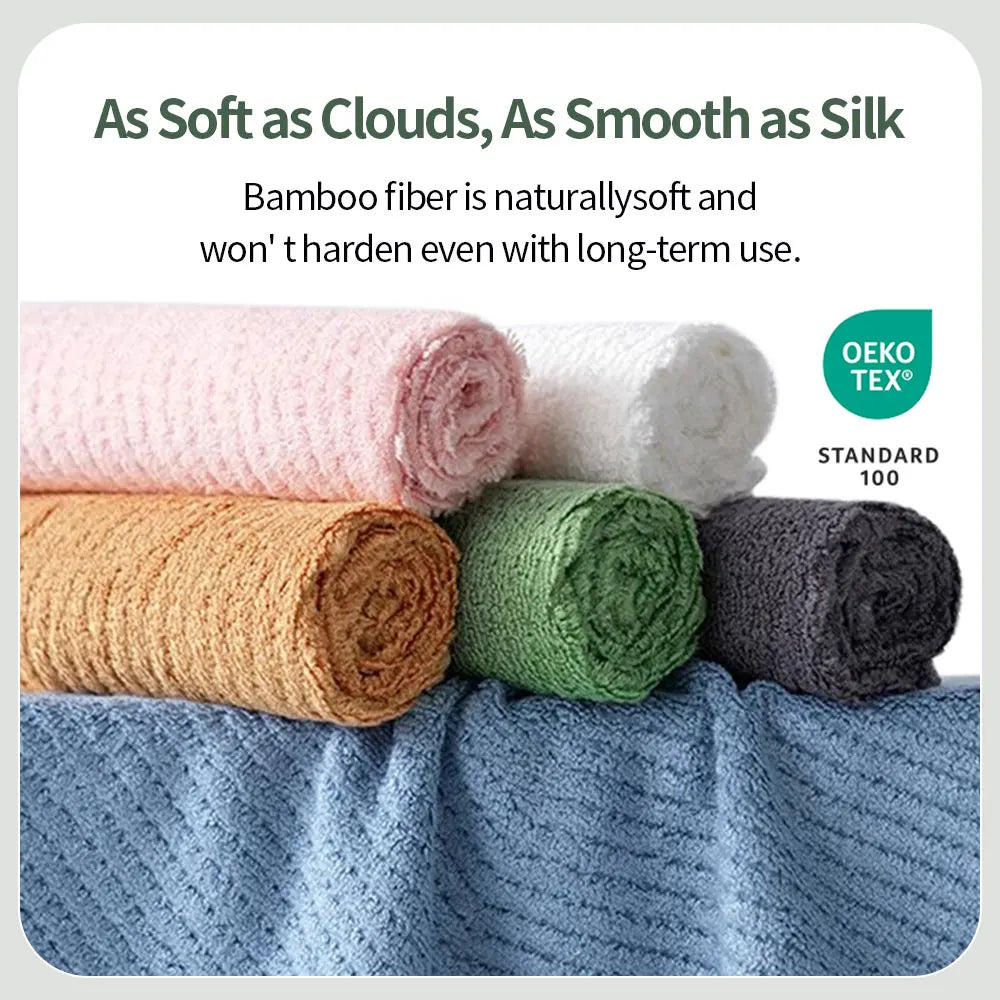Bamboo Fiber Towels Sets Home Bath Towels for Adults Face Towel Thick Absorbent Luxury Bathroom Towels Hand Towels Quick Drying