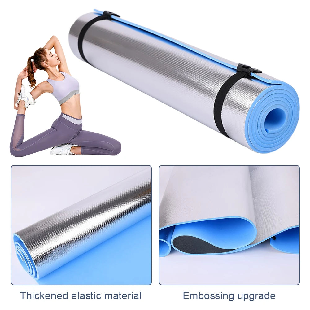 Portable Waterproof Yoga Mat Non Slip EVA Comfort Foam Pilates Mat 10mm Thickened Camping Picnic Mat for Fitness Exercise Sports