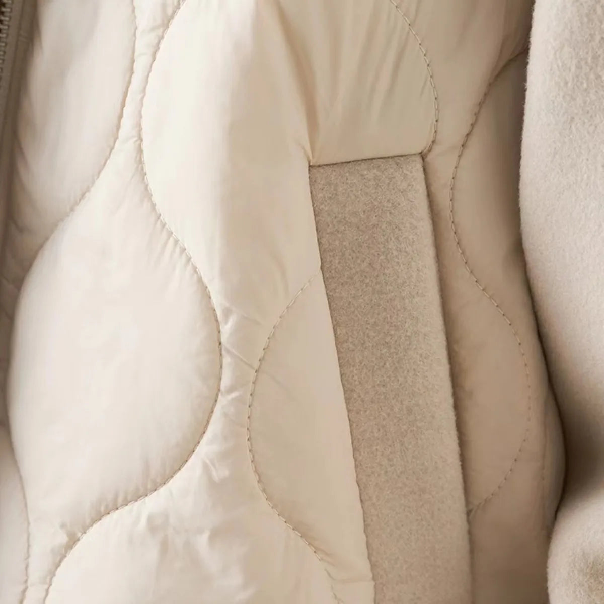 2024 Winter New Women's Faionable Korean Sle Thiened Warm Hooded Patchwork ort Coat Simple Design High-End Feeling Ja...