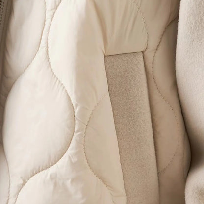 2024 Winter New Women's Faionable Korean Sle Thiened Warm Hooded Patchwork ort Coat Simple Design High-End Feeling Ja...