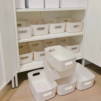 Multi-Functional Storage Boxes, Durable Plastic Organizers for Cosmetics, Snacks, Kitchen, Bathroom, Dorm - Office Supplies